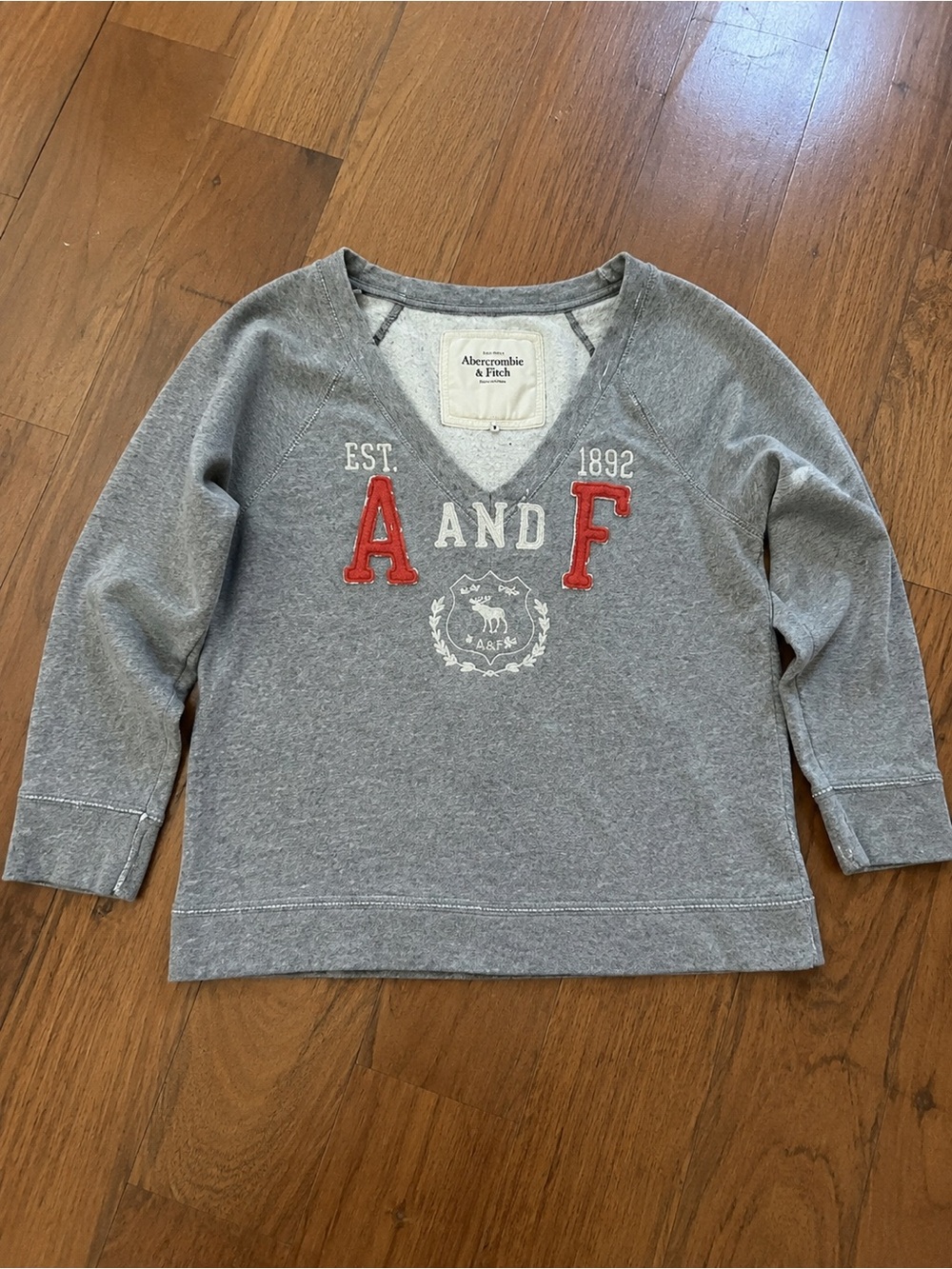 Abercrombie & Fitch Sweatshirt Bundle Size Large Red Zip-Up Gray Logo